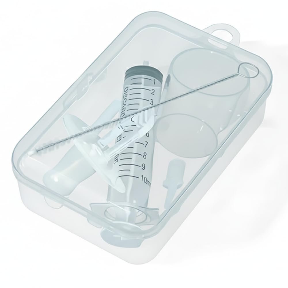 Transparent Silicone Baby Feeder with Nipple and Syringe - BPA-Free, Perfect for Milk, Juice, and Medicine，a Must-Have for New Mothers.