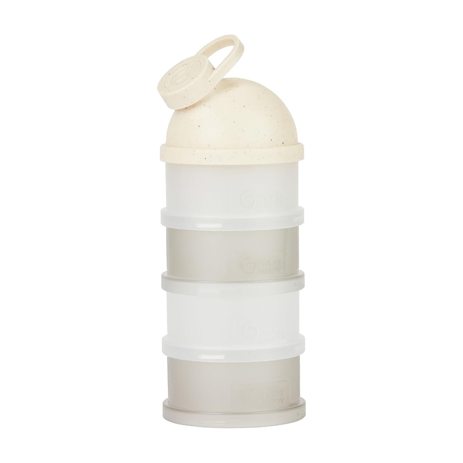 Babymoov Babydose Formula Dispenser On-the-Go, BPA-Free Baby Formula and Snack Container, Travel Essential, 4 Airtight Compartments, XL Capacity, Ergonomic, Dishwasher-Safe, Made in France, Beige