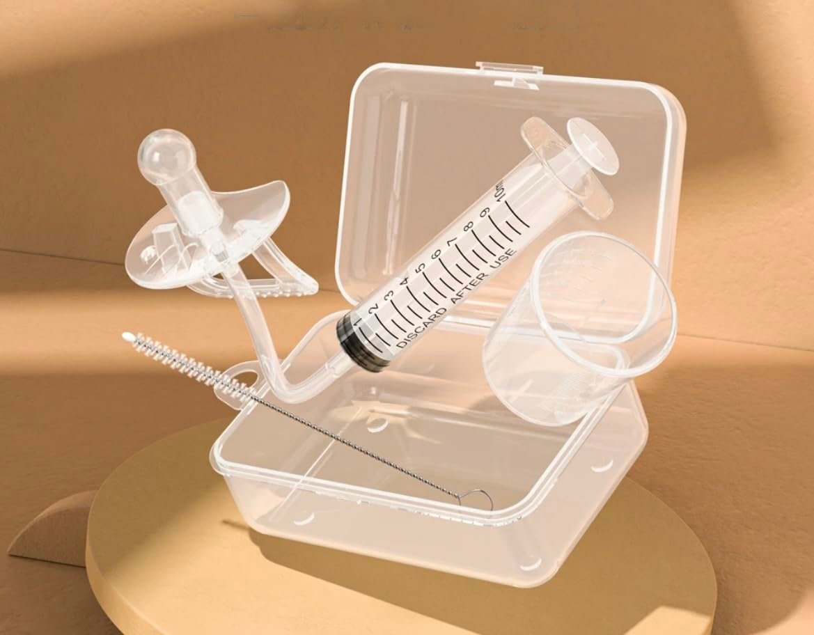 Baby Medicine Transparent Smart Pacifer Dispenser Dispensador de cuentagotas de Medicamentos para Bebés.