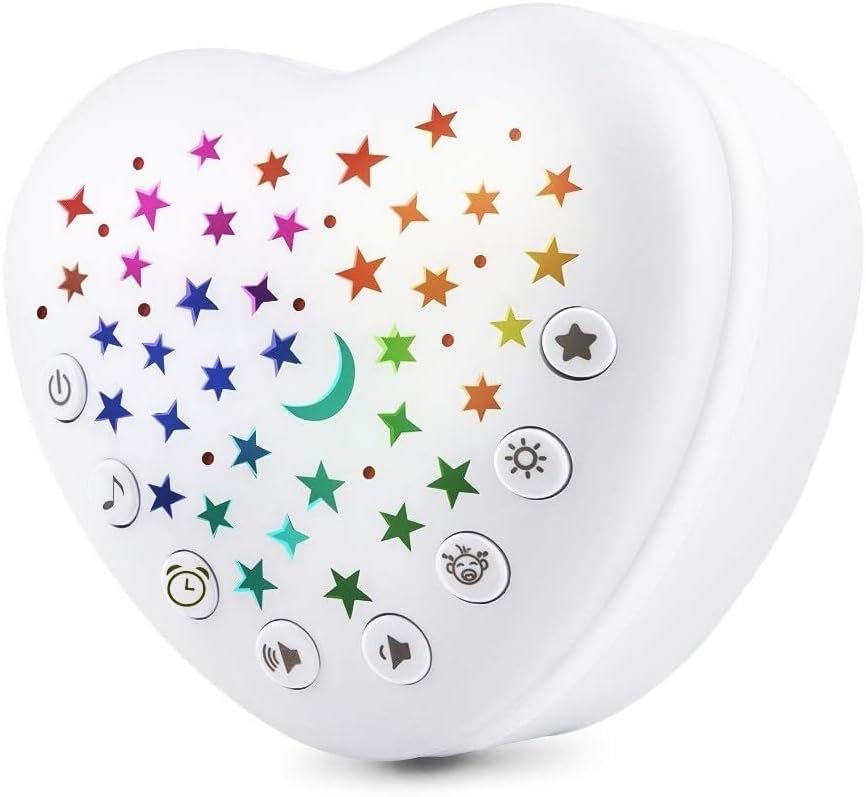 BEREST Sound Machine for Babies, Adults & Kids | 15 Soothing Sounds Featuring White Noise & 9 Lullabies, Cry Sensor, Star Projector | Mini, Rechargeable, Travel Friendly