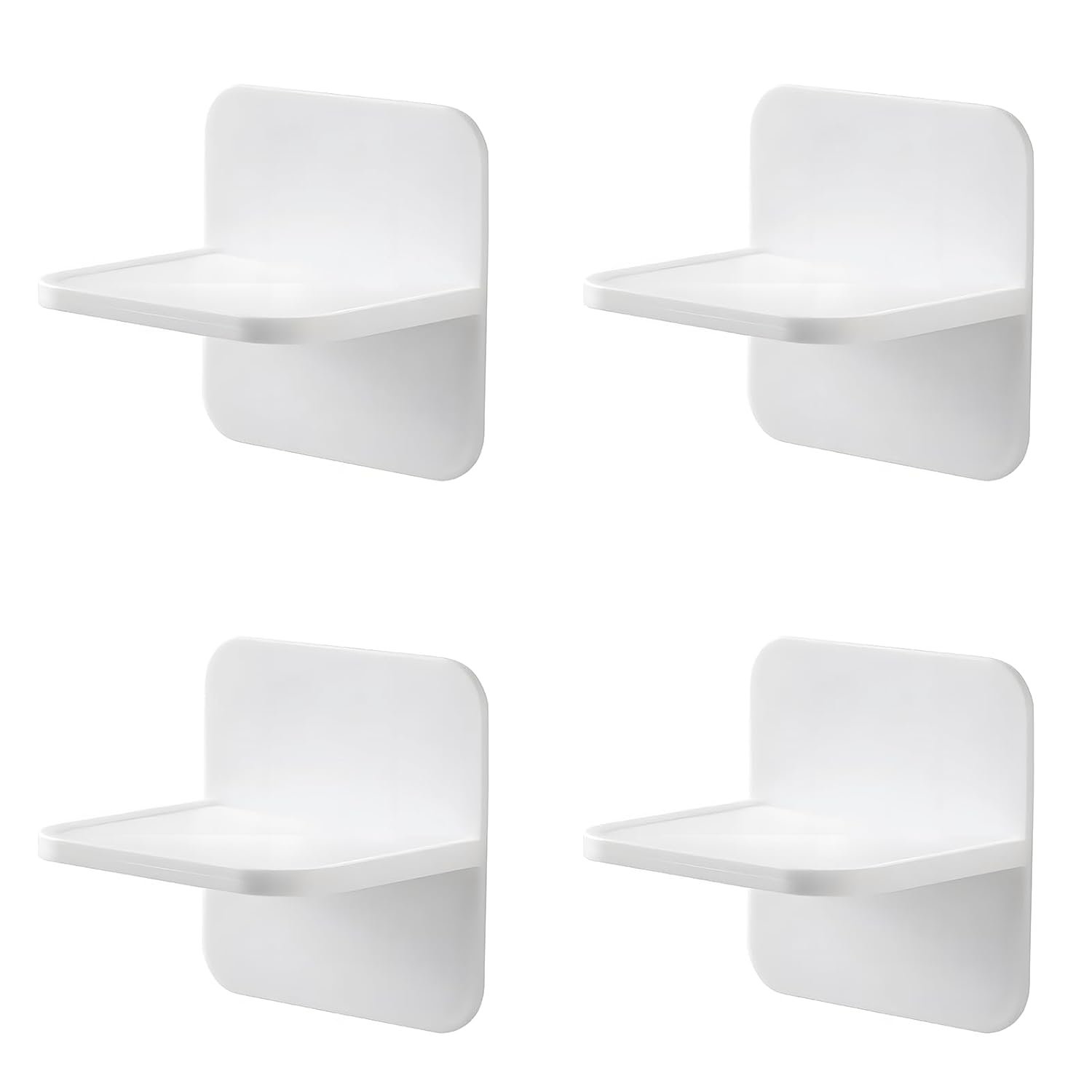 4 Packs Adhesive Furniture Anchors No Drill, Anti Tip Furniture Wall Anchors for Baby Proofing, Secure Bookshelf Dresser Shelf Cabinet to Wall for Child Safety - Removable,No Screw