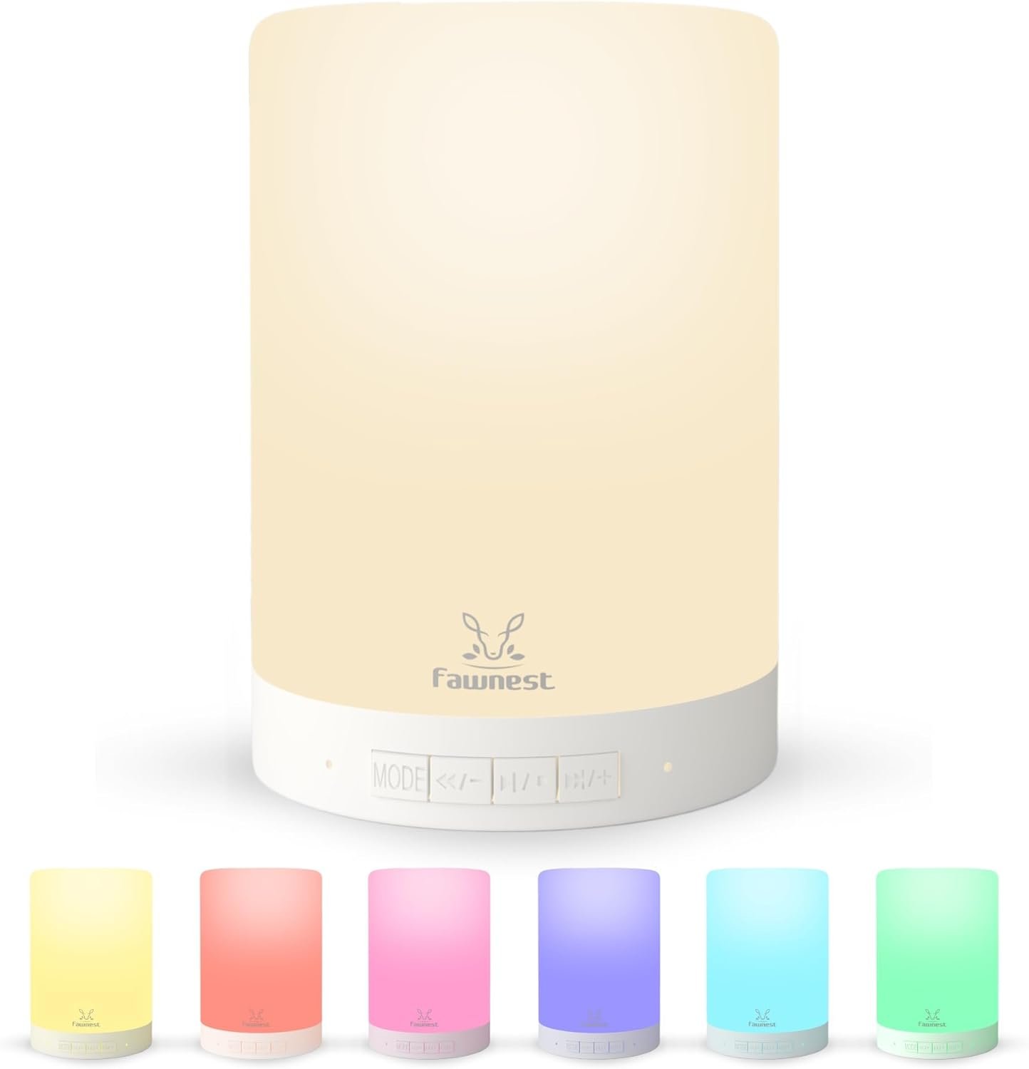 Baby Night Light Nursery Lamp – Wireless Speaker Portable Touch Nightlight for Kids and Toddlers – Soft Glow Bedside Lamp