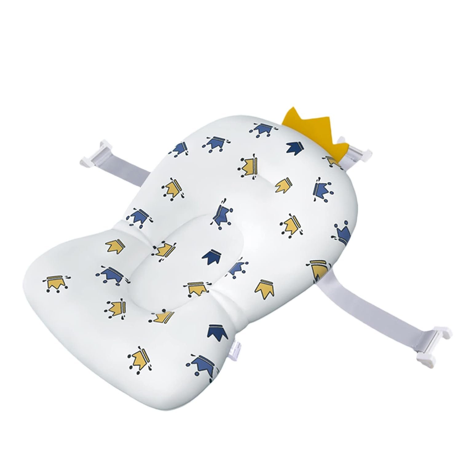 Baby Bath Cushion Pad Newborn Bathtub Mat Non-Slip Floating Bathing Tub Seat (White, One Size)