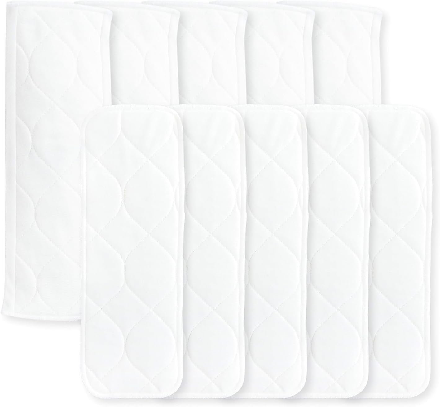 Super Boosties Cloth Diaper Reusable Inserts, Set of 10, Fits Honest Hybrid Diaper, Fits Amazing Baby, Pocket-Sling Compatible, 5 Tri-fold & 5 Boosters, Small (11" Length)
