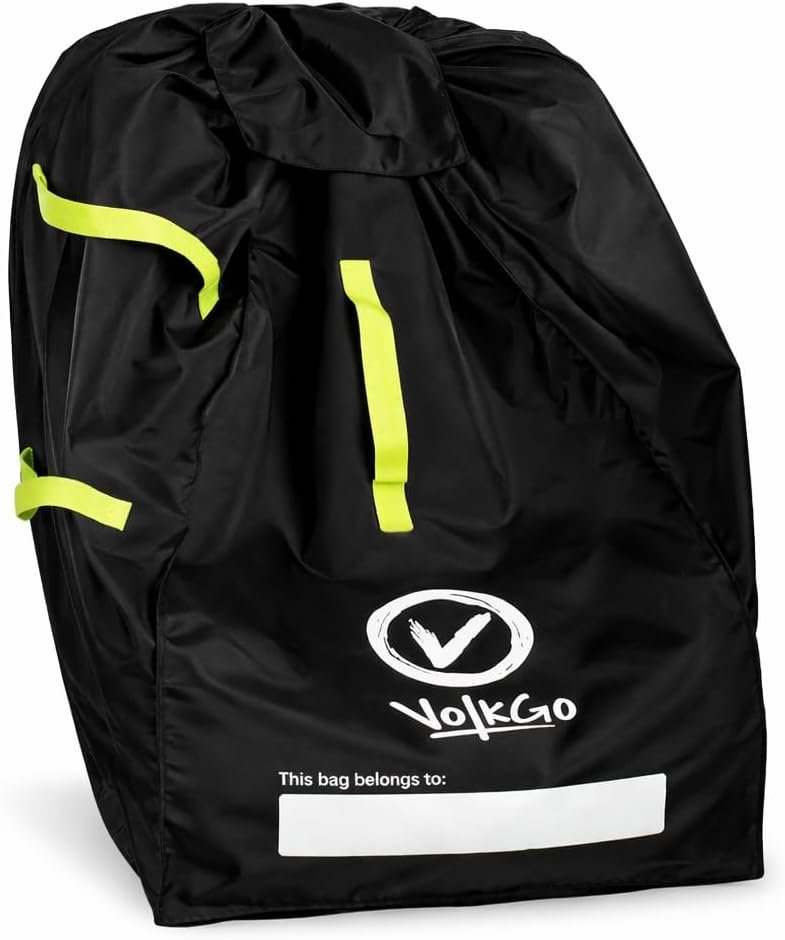 V VOLKGO Car Seat Travel Bag For Airplane with Backpack Straps, Gate Check Bag, Car Seat Bags for Air Travel Carseat Travel Cover, Carseat Travel Bag Cover for Airplane Travel