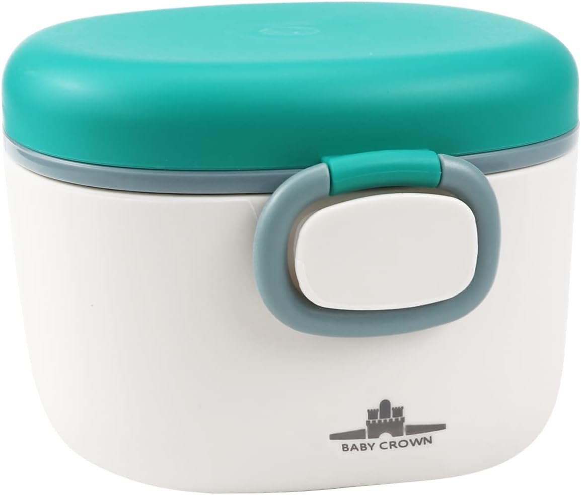 1Pcs Baby Formula Dispenser with Scoop and Leveller, Portable Milk Powder Container, Cute Formula Travel Container for Outdoor and Room Use (Green, 230g)