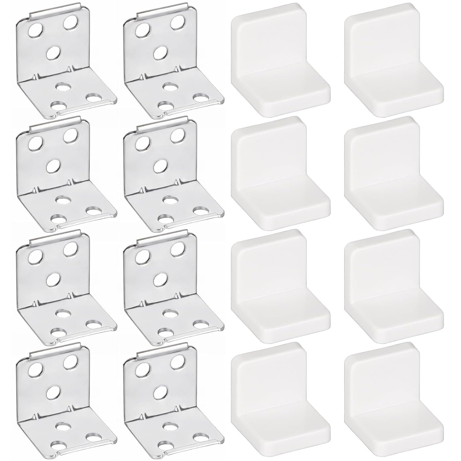8 Packs Furniture Wall Anchors, Anti Tip Furniture Anchors for Childproof and Babyproof, Wall Secure Anchors for Bookshelf, Dresser