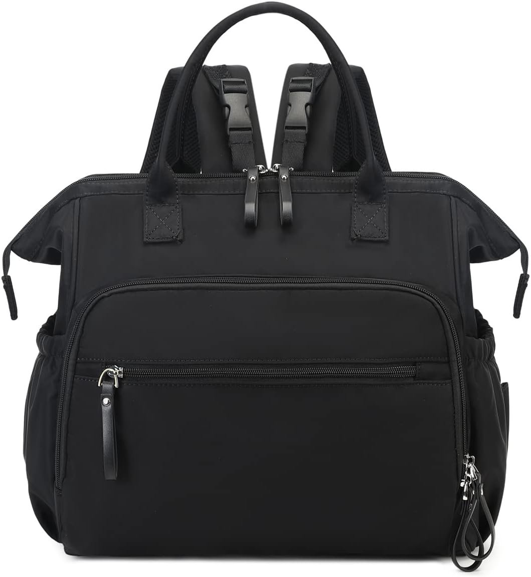 LORADI Large Diaper Bag Tote, 14 Pockets Stylish Baby Bag with Stroller Clips and 3 Insulated Pockets, Baby Shower Essentials