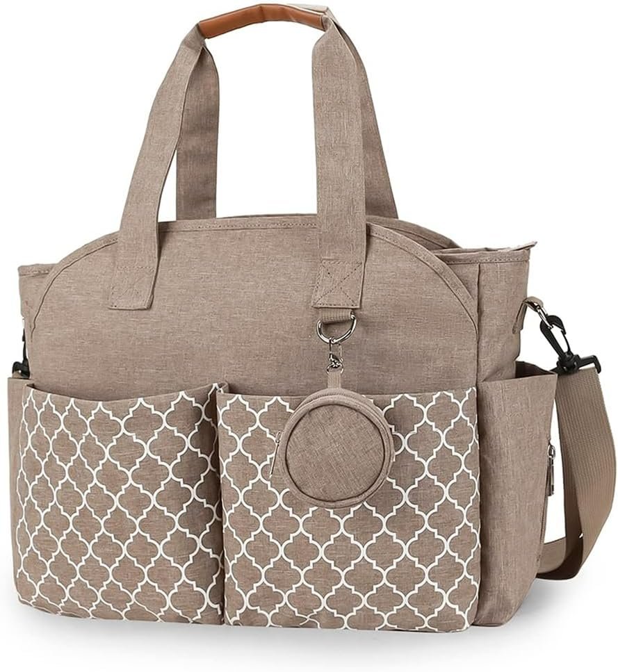 Diaper Bag Tote Large Multi-Function Baby Changing Bag for Mom with Changing Station Travel Nappy Bag for Women