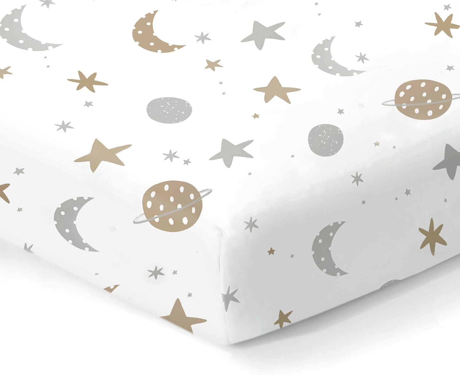 100% Organic Cotton Fitted Sheets for Standard Crib and Toddler Mattresses/Pads 28” x 52” and up to 6” Thick. Boys and Girls. Compatible with Dream On Me, Safety 1st, Newton, and Other Brands