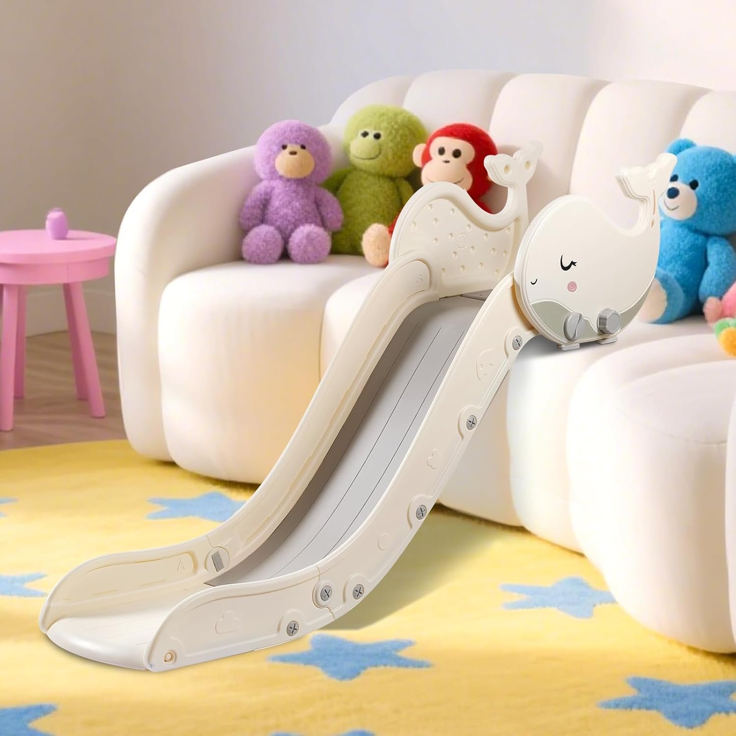 Indoor Couch Slide for Toddlers 1-3, Kids Baby Toddler Slide Indoor Playset, Kids Baby Indoor Plastic Playset for Couch Sofa Stair Bed(Small)