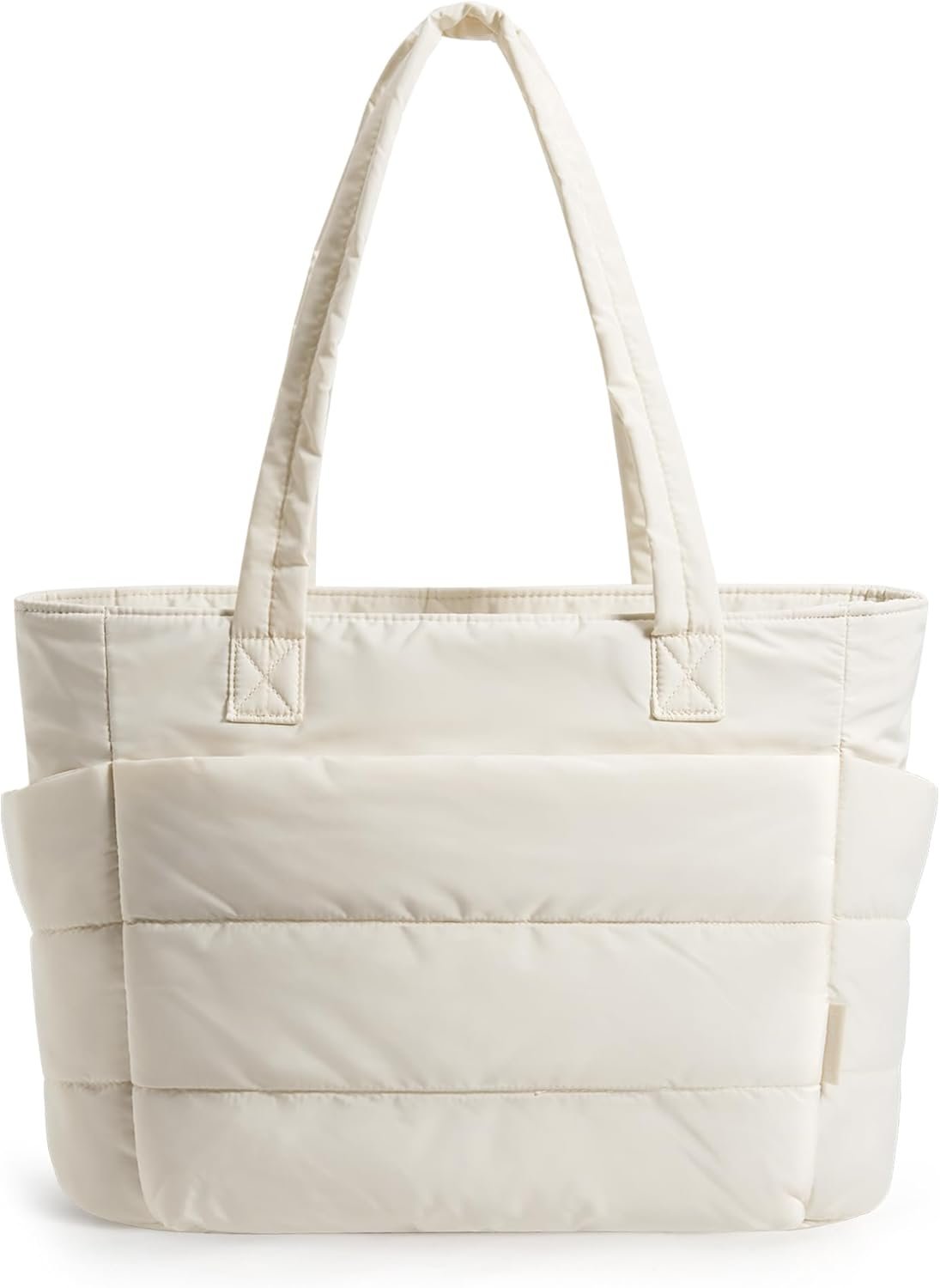 BAGSMART Tote Bag for Women, Lightweight Puffy Tote Bag with Compartments Shoulder Bag Handbag for Travel, Work, Gym | Lightweight, Puffy, Quilted, for Travel, Work