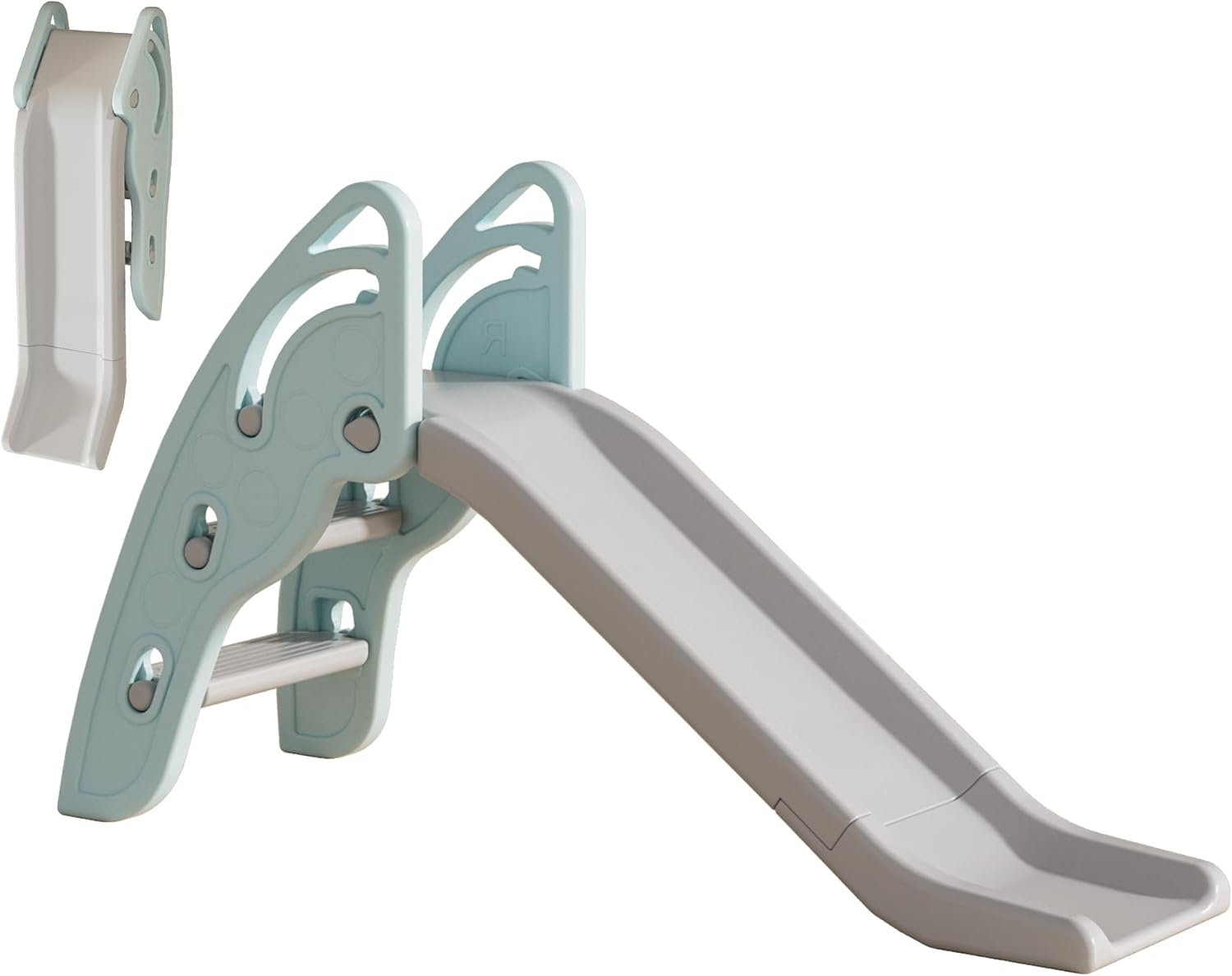 Toddler Slide Large Play Climber Slide PlaySet with Extra Long Slipping Slope Indoor Slide Kids Slide Toddler Playground Toddler Slide Outdoor Toys for Toddlers (Blue)