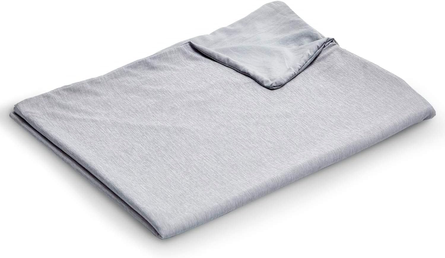 EXQ Home Weighted Blanket Cover 41x60-Twin Size Premium Soft for Kids Weighted Blanket with Zipper,Machine Washable Duvet Cover for Hot Sleeper in Summer(Grey,Duvet Cover Only)
