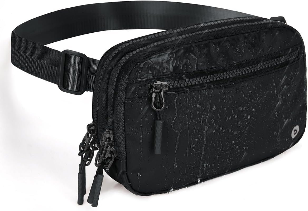 BALEAF Belt Bag Women Fanny Packs Crossbody Fashion Waist Pack Water Resistant Adjustable Strap 2L Black