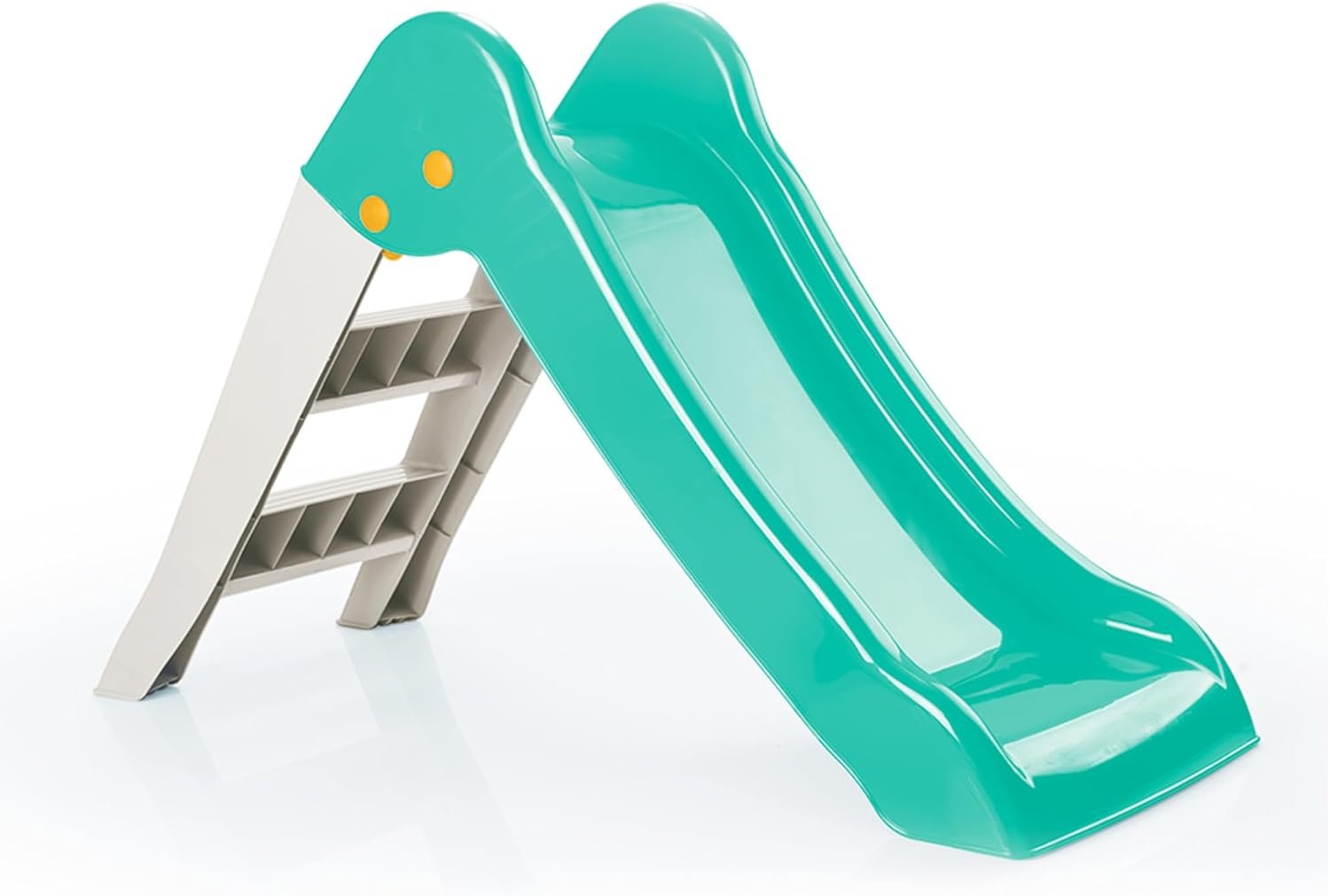 Dolu My First Garden Slide Kids Indoor Outdoor Playground Play Equipment, Durable Plastic Climber Step Toy, Ages 2 to 6, Green/White