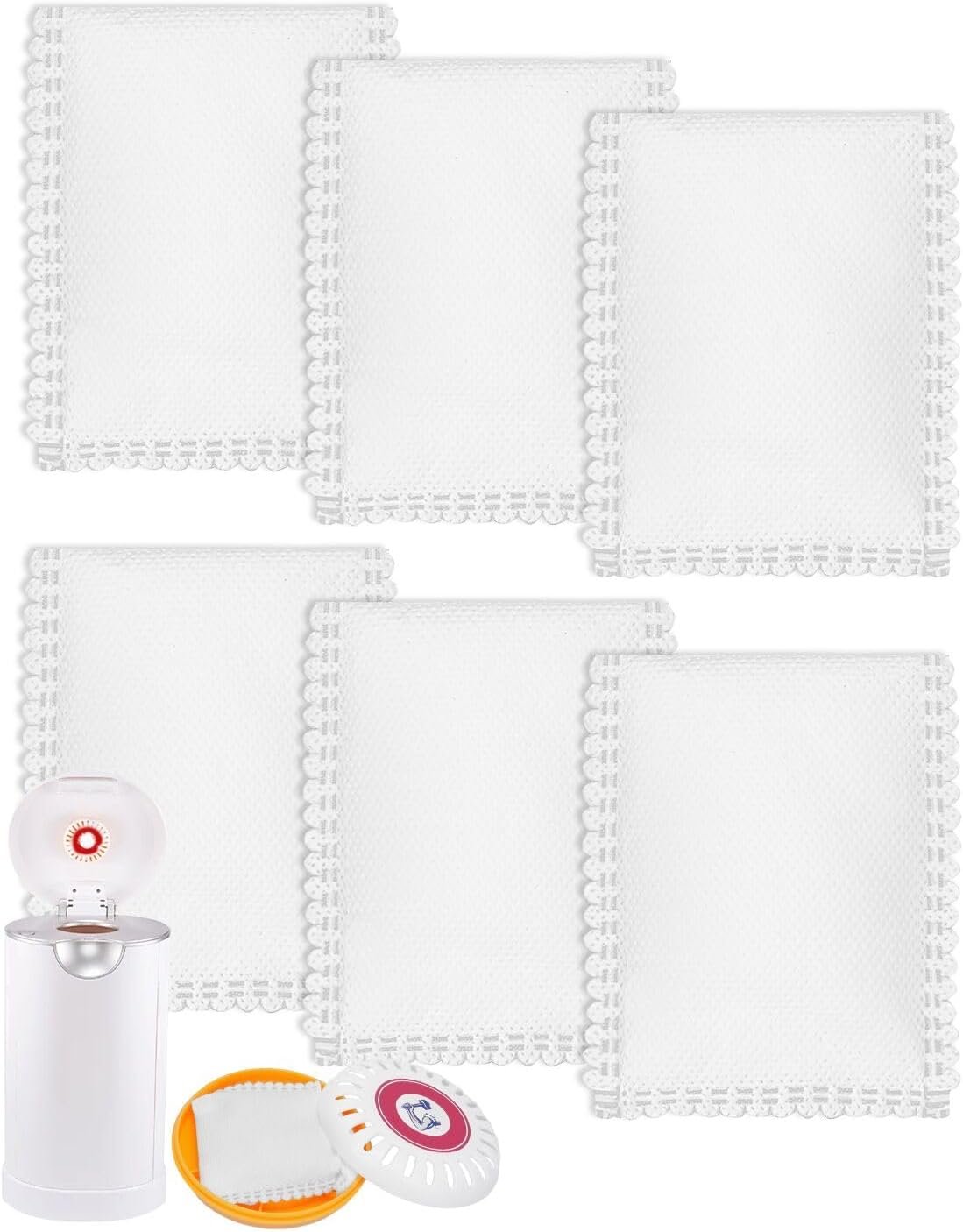 Diaper Pail Deodorizer Odor Absorber Compatible with Munchkin Arm & Hammer Puck Baking Soda Cartridge, Lavender Scented Diaper Pail Odor Eliminator, 6 Pack