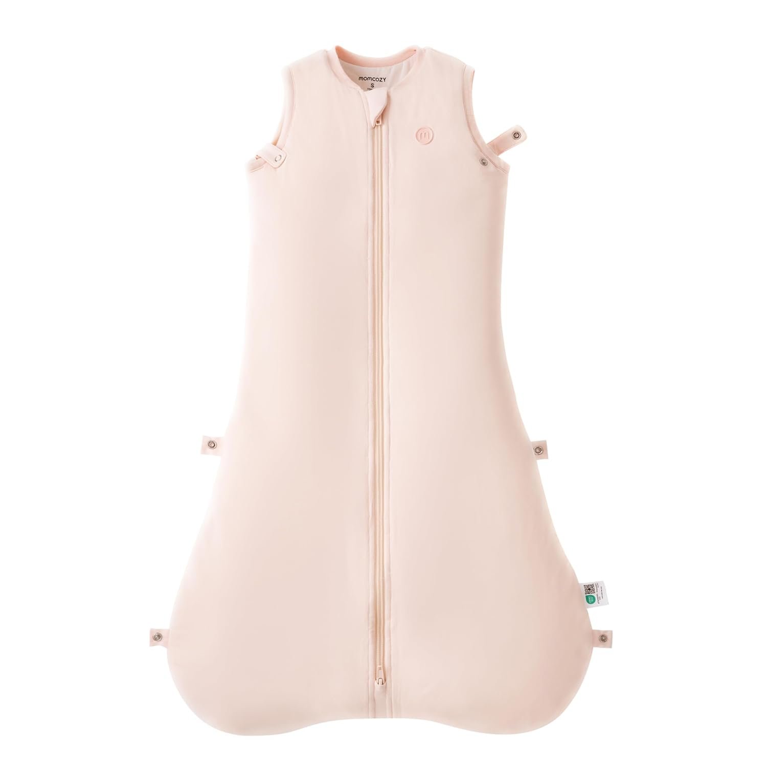Momcozy Sleep Sack for Baby 0-6 Months, 1.5 TOG Baby Wearable Blanket with Supportive Plush Filling, Two-Way Zipper for Easy Diaper Changes, Snap-Fit Design for Growing Babies, Small, Pink