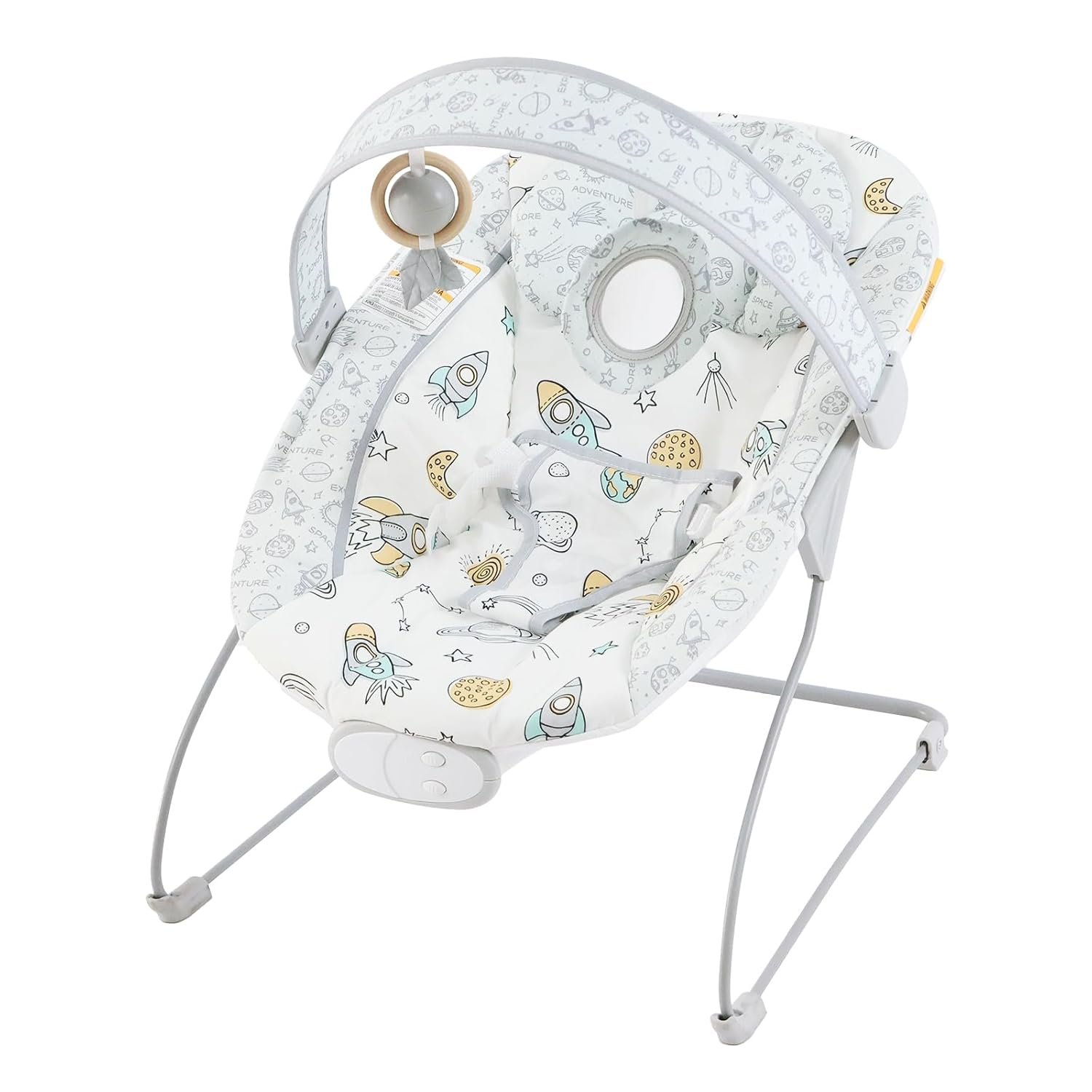 Baby Bouncer, Infants Bouncy Seat with Music and Vibrations,Portable Baby Rocker for Newborns Indoor Outdoor Use 0-6 Months Up to 20 lbs