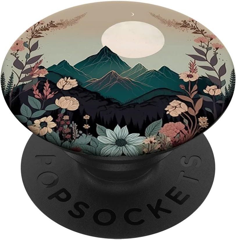 Boho Chic Floral Wreath Forest Nature Mountain Cute Pastel PopSockets Adhesive PopGrip