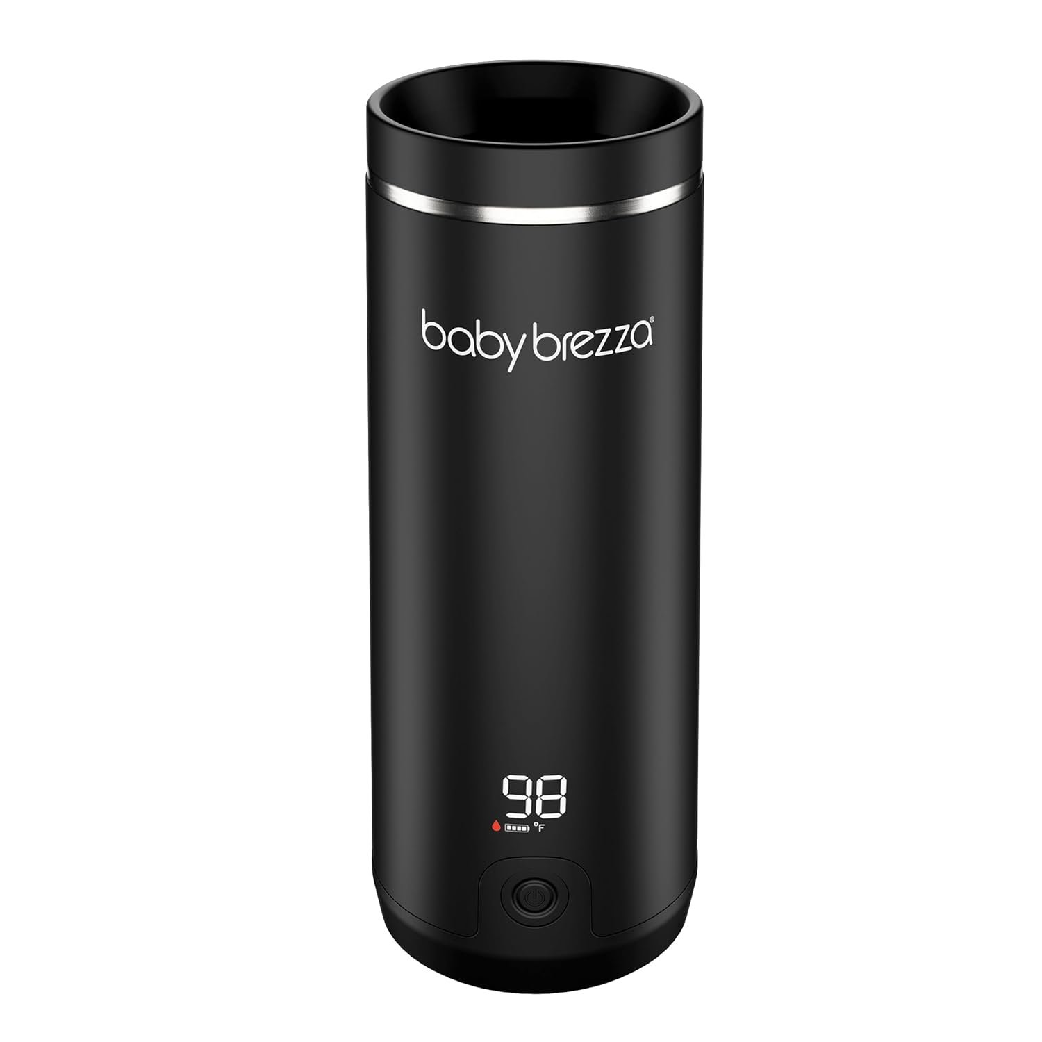 Baby Brezza Portable Warmer – 3X Faster Baby Bottle Warming - Travel Breastmilk and Formula Warmer - Safe, Even Heating - Up to 9oz - No Adapters, Black