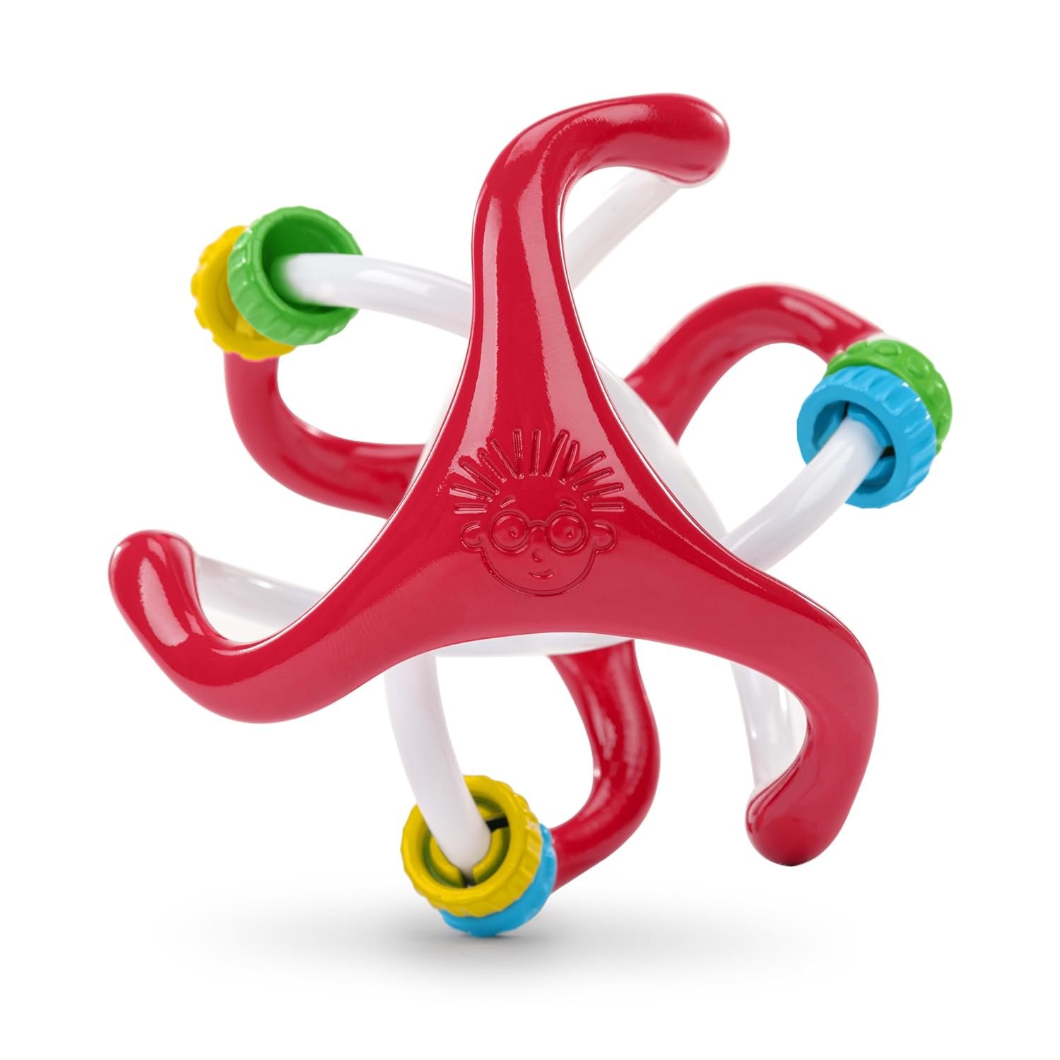 Baby Einstein Slide & Swirl Sensory Ball, Multisensory Baby Toy with Textured Beads, Rattle Sounds & Easy-Grip Design, Ages 3 Months+