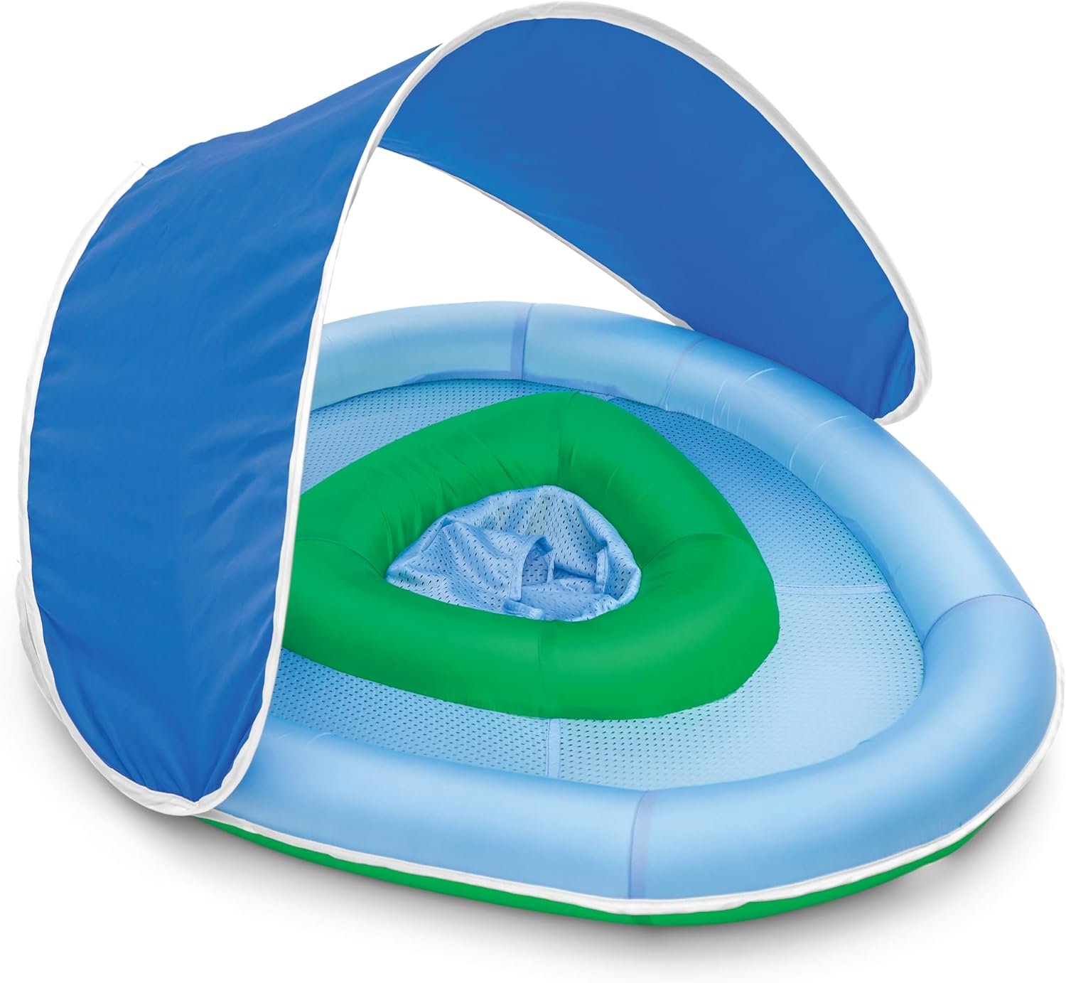 Hopscotch Lane Sunshade Baby Float – Baby Pool Float with UPF 30+ Canopy, Secure Seat & Backrest for Babies 6–18 Months, Easy to Inflate & Travel-Friendly