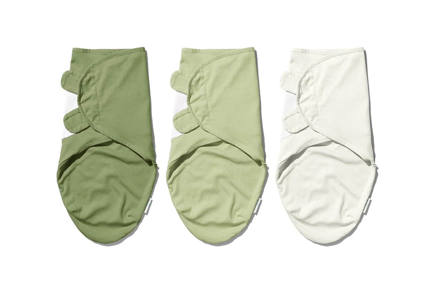 Ouch Baby Cotton Swaddle Wrap | Improves Sleep & Calms Startle Response | 100% Knitted Cotton | Adjustable Velcro Swaddle for Newborn Boys & Girls | 0-3 Months | Pack of 3 (Leaves Edition)