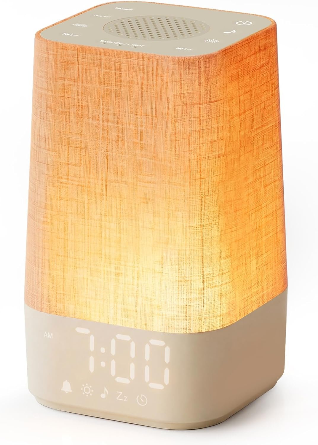 10-60 Mins Simulate Sunrise Alarm Clock: Gentle Wake Up Light Adjustable Brightness, 30-Level Volume, Bright & Loud Enough for Heavy Sleepers - White Noise Machine with 30 Soothing Sounds, Ease of Use