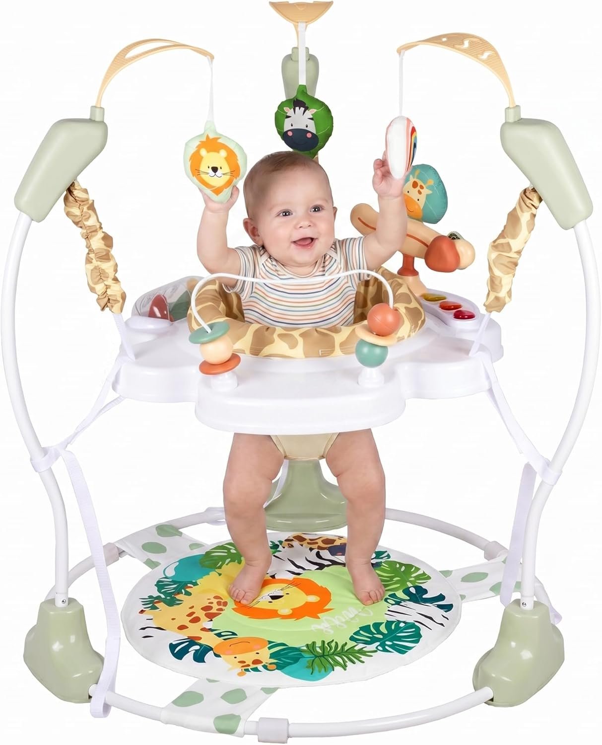 Baby Activity Center, 3-in-1 Baby Jumper, Infant Activity Center with 360° Rotating Seat, Music, Lights, 3 Adjustable Heights, Infant Activity Jumper for 6+ Months JP2403
