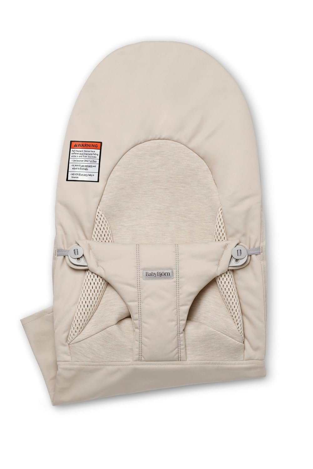 BabyBjörn Fabric Seat for Bouncer, Woven/Jersey, Tri-Fabric, Light Beige
