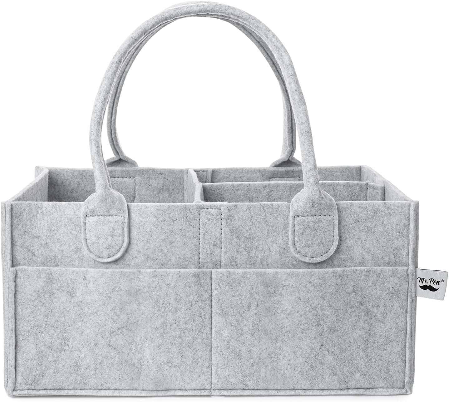 Mr. Pen- Baby Diaper Caddy Organizer, Gray, Medium, Nursery Storage Bin and Car Organizer for Diapers and Baby Wipes