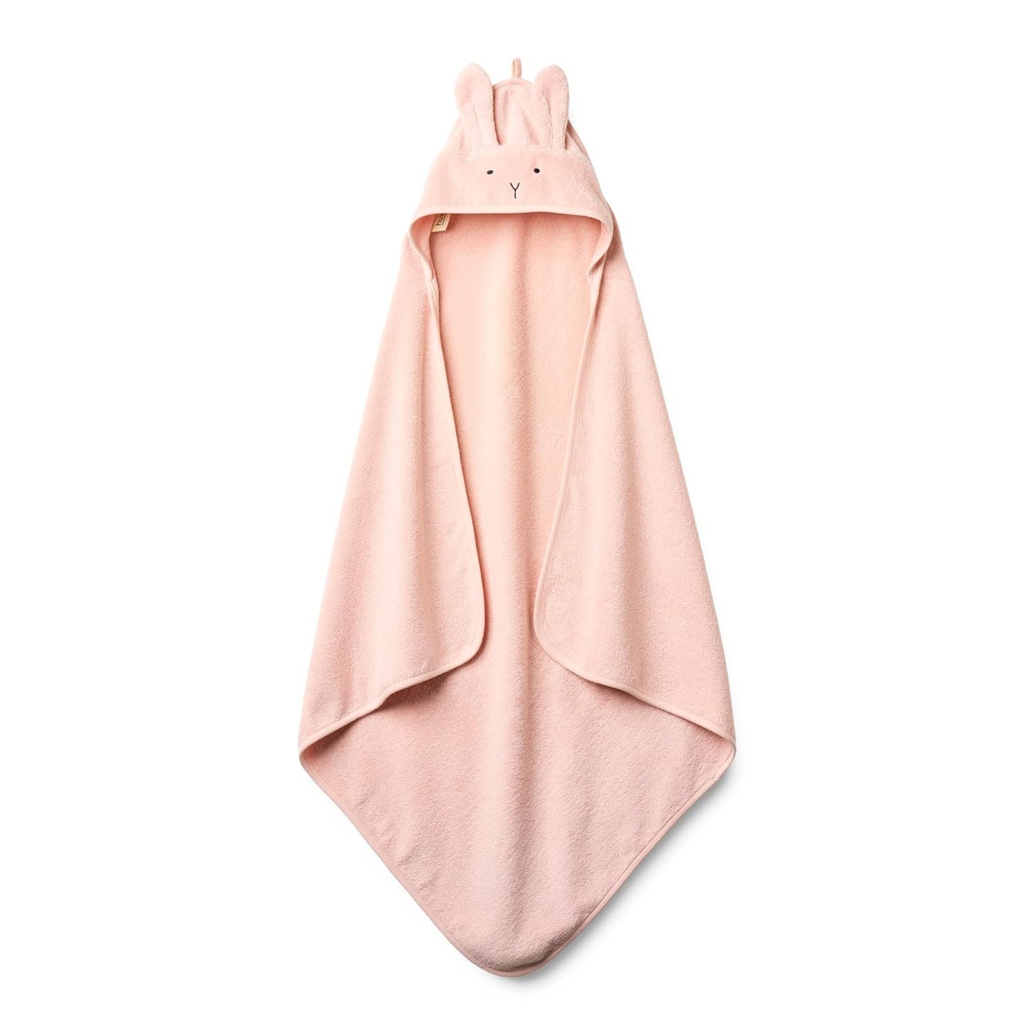 Hooded Baby Towel - 100% Organic Cotton Baby Bath Towels – Baby Towels, Baby Bath Towels for Baby Girl, 32" x 32" Super-Soft and Absorbent Baby Towels for Newborn (Rabbit - Blush)