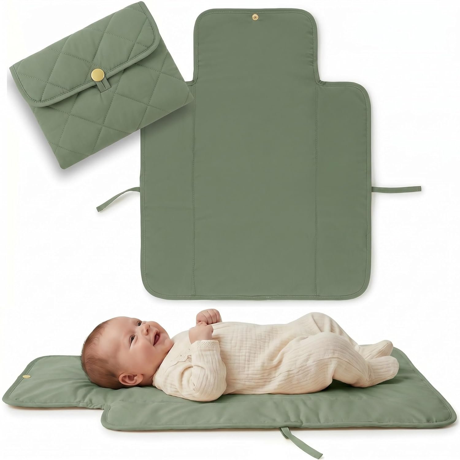 Portable Diaper Changing Pad - Soft and Easy to Clean Diaper Changing Mat for Babies - The Perfect Lightweight and Foldable Pad for Traveling
