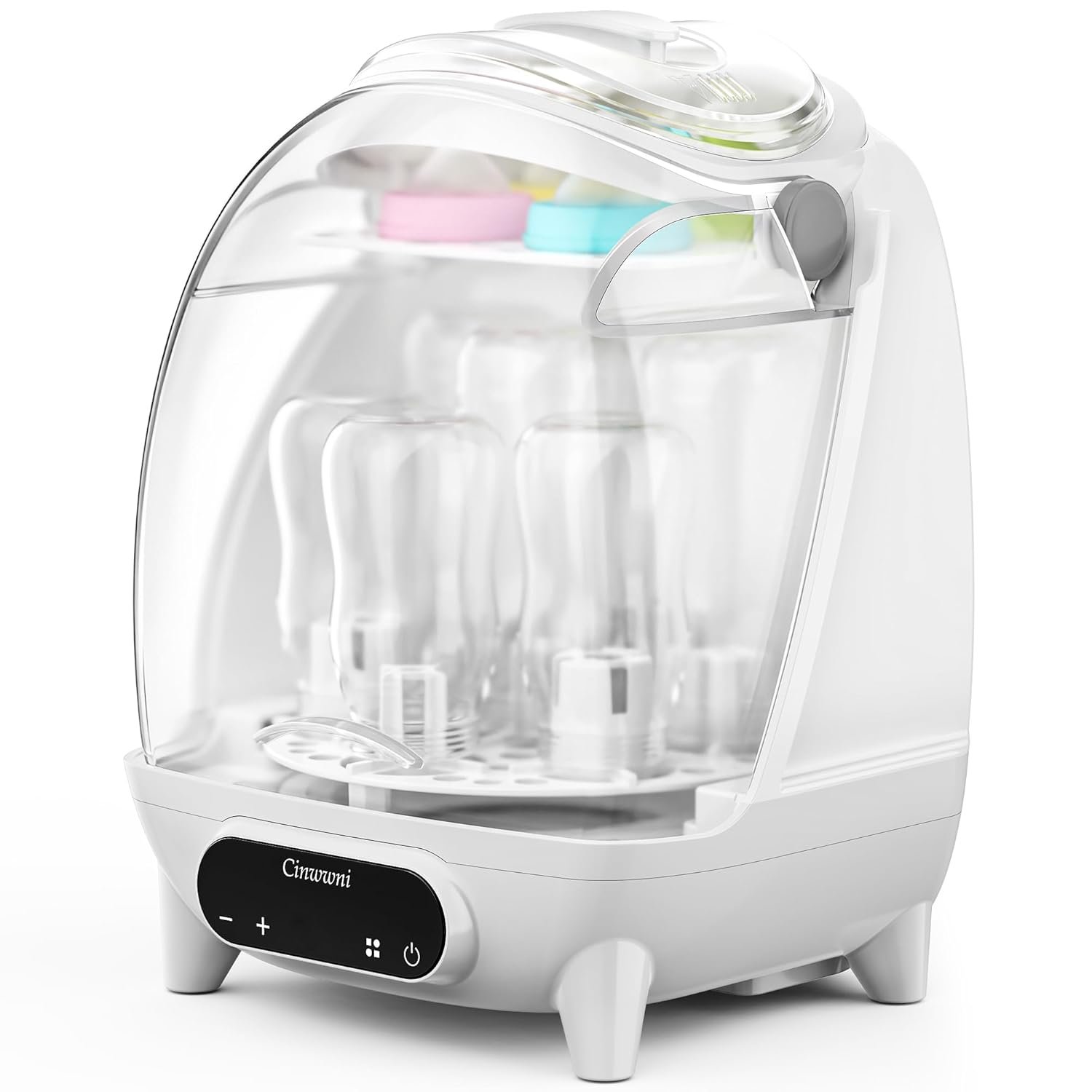 Bottle Sterilizer and Dryer, 4 in 1 Compact Steam Baby Bottle Sterilizer for Baby Bottles, Pacifiers, and Pump Parts & Newborn, Large Capacity 7 Bottles, Time-Saving Design