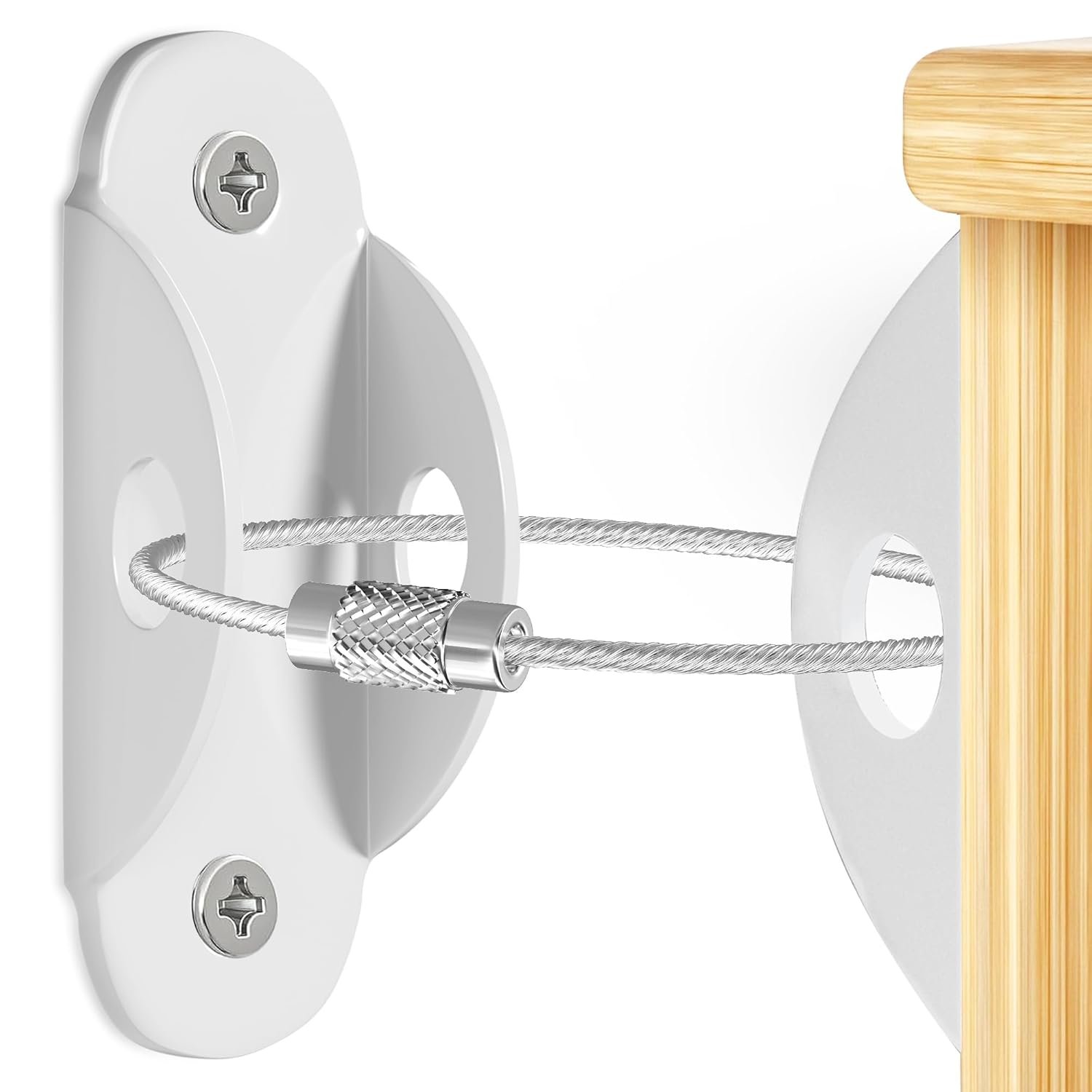 Furniture Anchors for Baby Proofing (10 Pack) Anti Tip Furniture Anchors Securing 400lbs,Wall Anchor Earthquake Straps Prevent Baby Pet from Falling Furniture Dresser & Bookshelf, White