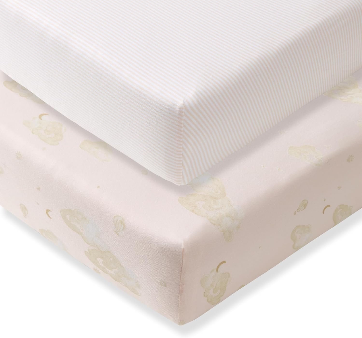 Burt's Bees Baby Essential Organic Cotton Fitted Crib Sheet, Breathable for Boy Girl Standard Crib & Toddler Mattresses