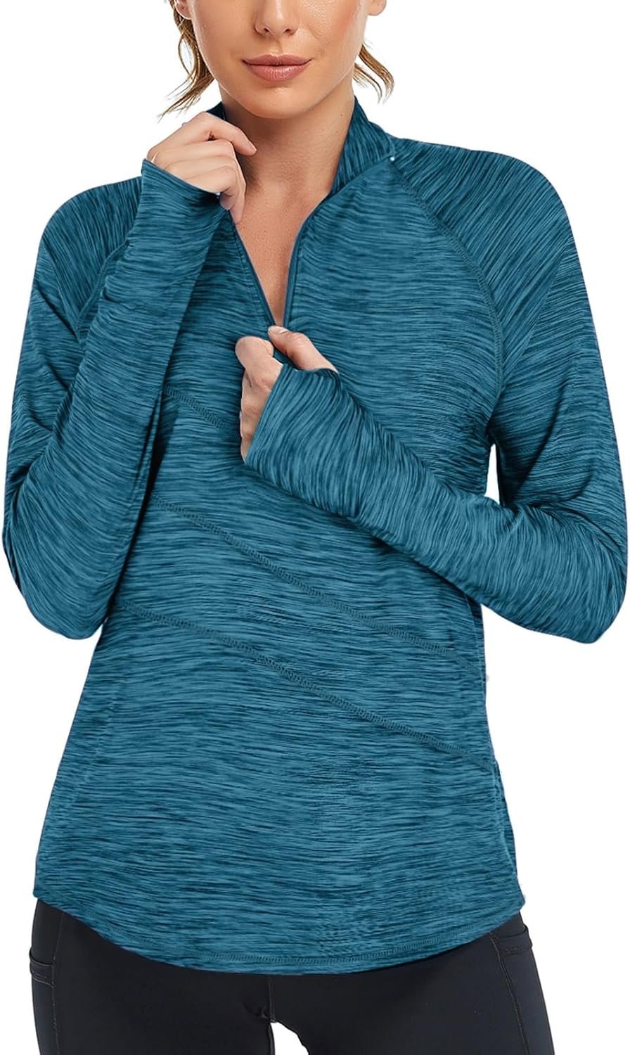 Cucuchy Womens V Neck Golf Polo Shirts Moisture Wicking Sports Workout Tops
