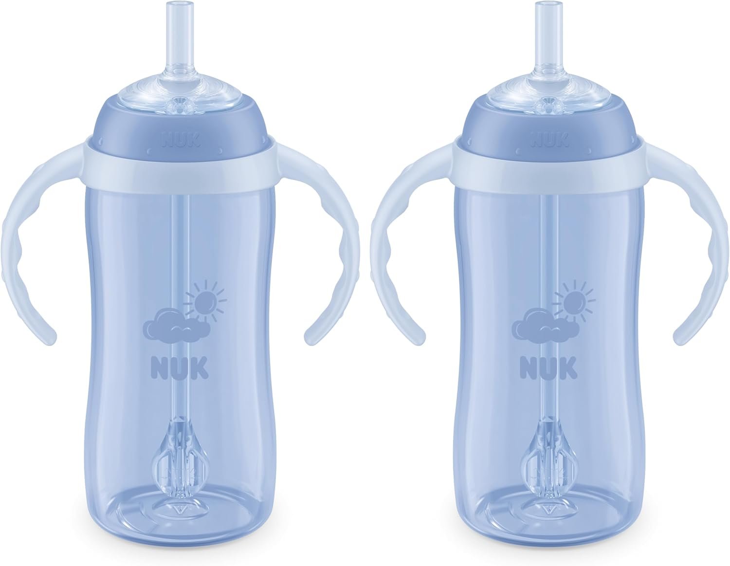 NUK Learner Straw Cup 10oz - Toddler Cup with Soft Straw for Easy Drinking Suitable for Ages 8 Months and Up