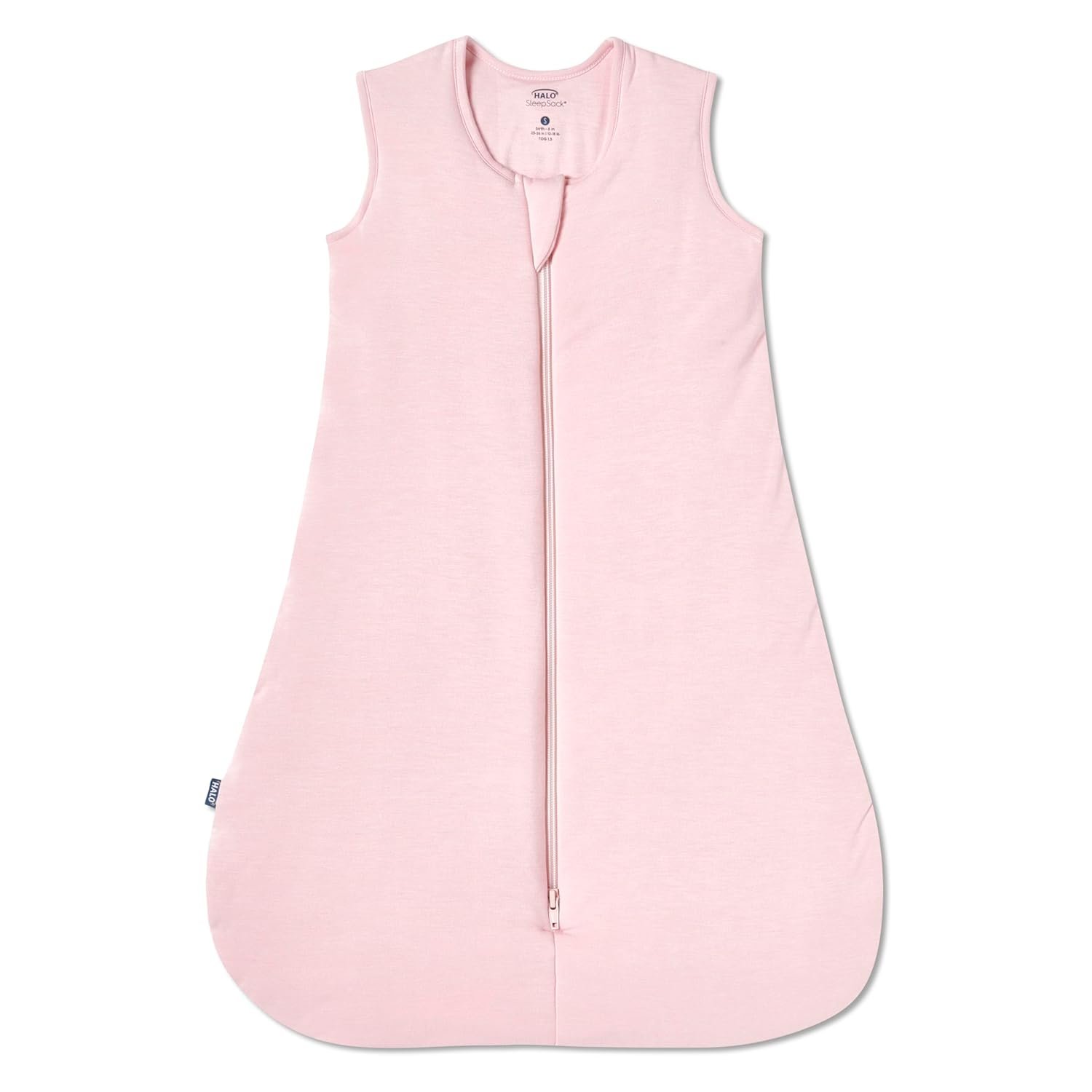 HALO SuperSoft Bamboo Wearable Blanket 1.5 TOG – Buttery Soft, Plush Baby Sleep Sack for Newborns, Infants & Toddlers, Hip-Healthy Design, Machine Washable, 6 – 12 Months, Medium, Dusty Pink