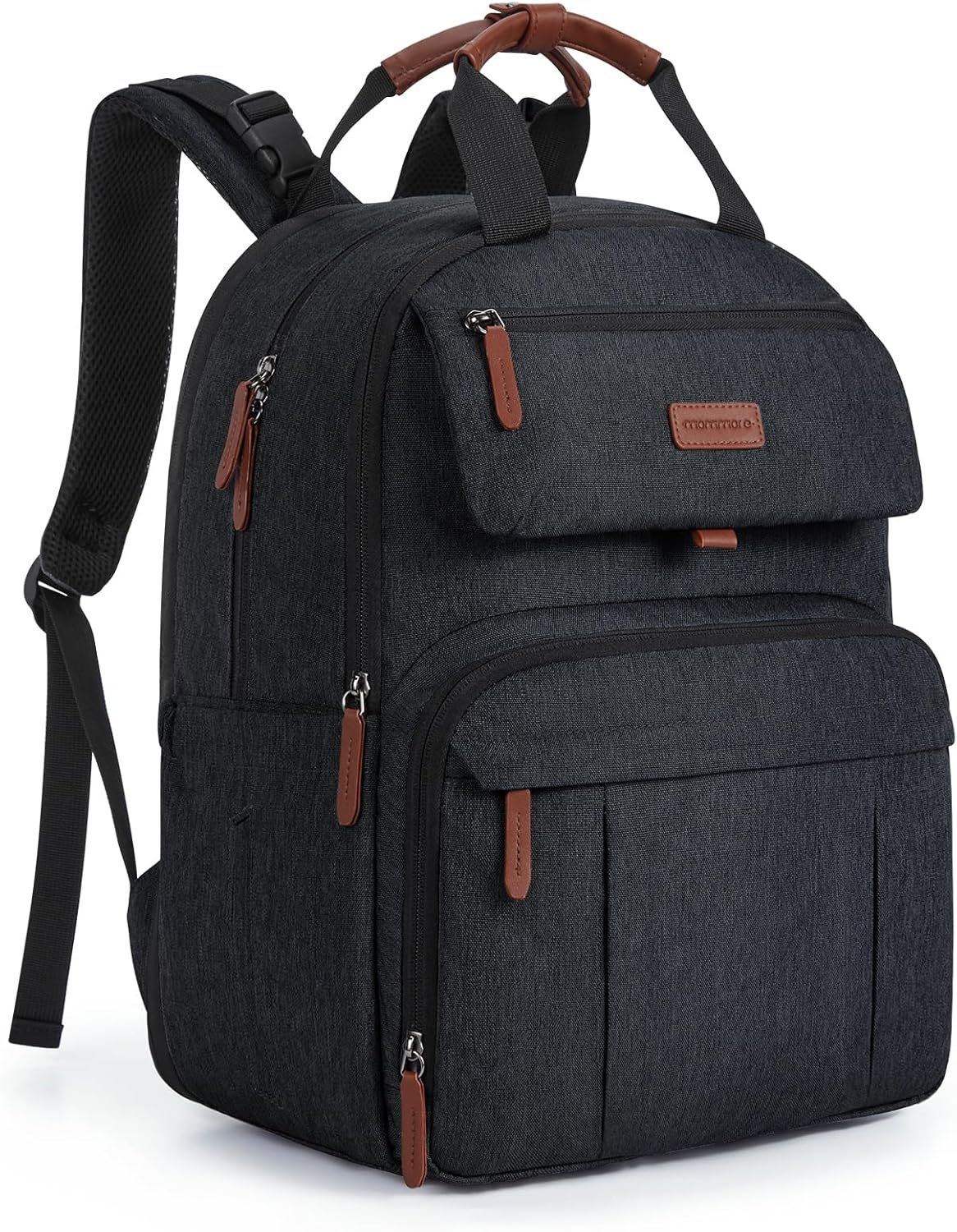 mommore Diaper Bag Backpack, Baby Bag for Girls & Boys, Water Resistant Travel Diaper Backpack with Changing Pad, Baby Shower Gifts & Registry Must Haves | Expandable, for 2 Kids/Twins, Durable Baby Bag, with Changing Pad, Water Resistant