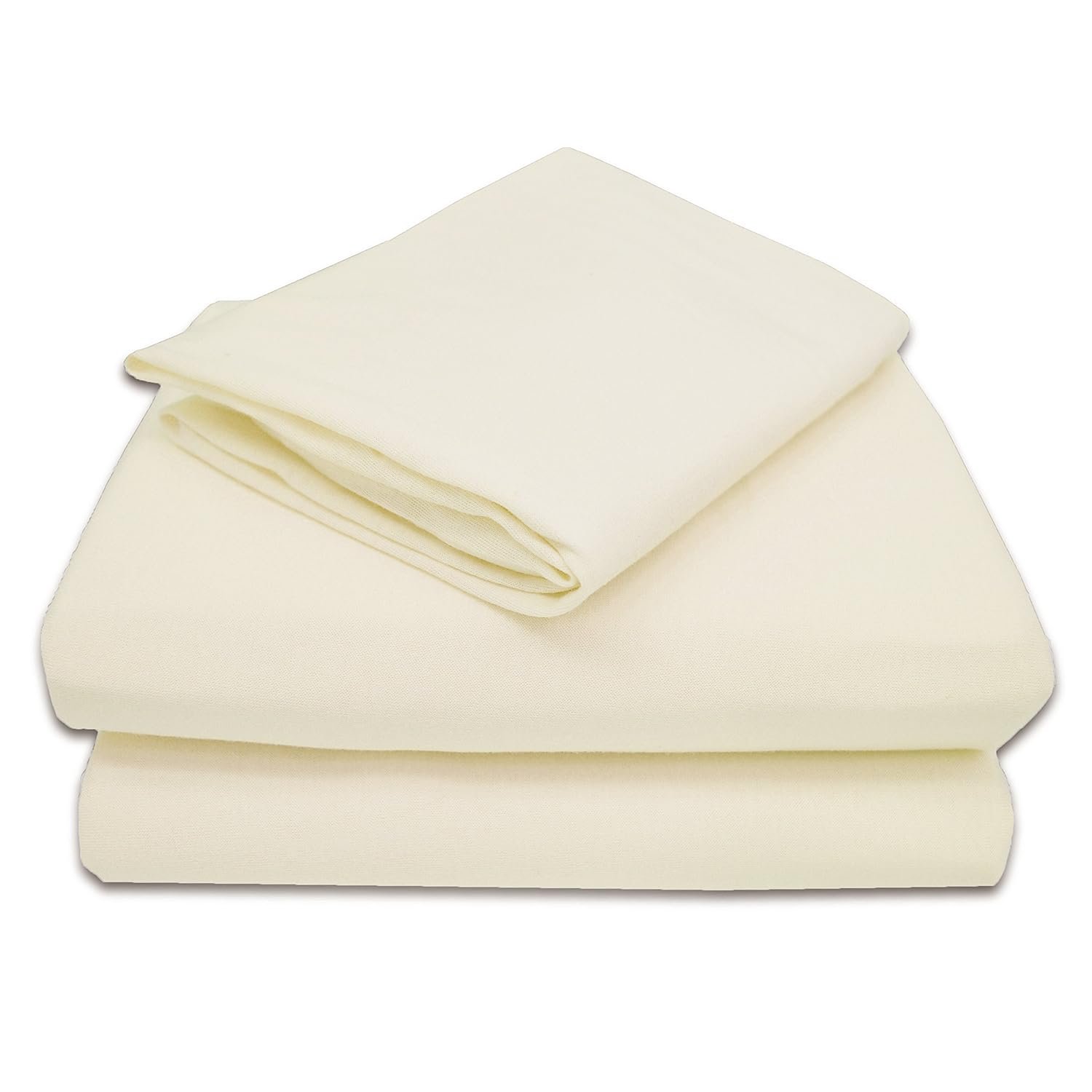 TL Care 100% Natural Cotton Jersey Knit 3-Piece Toddler Sheet Set, Cream, Soft Breathable