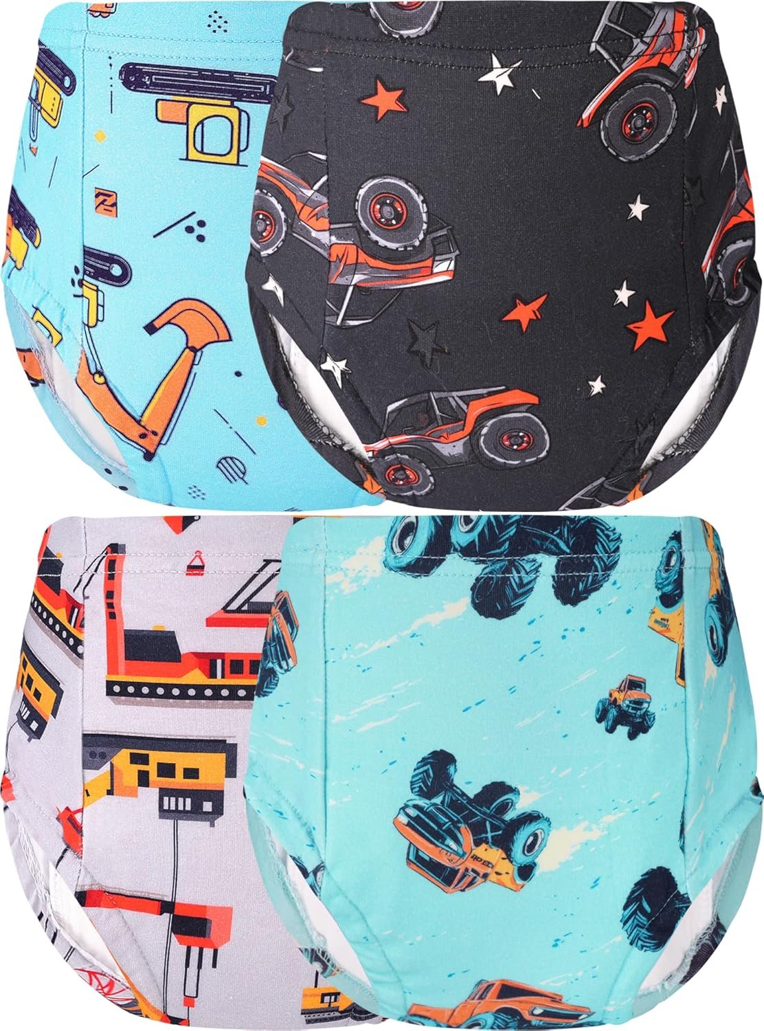 Boys Potty Training Underwear Pee Pants Cotton Absorbent Leak Resistant 4-Pack For Toddler 2t 3t 4t 5t 6 7 8 10