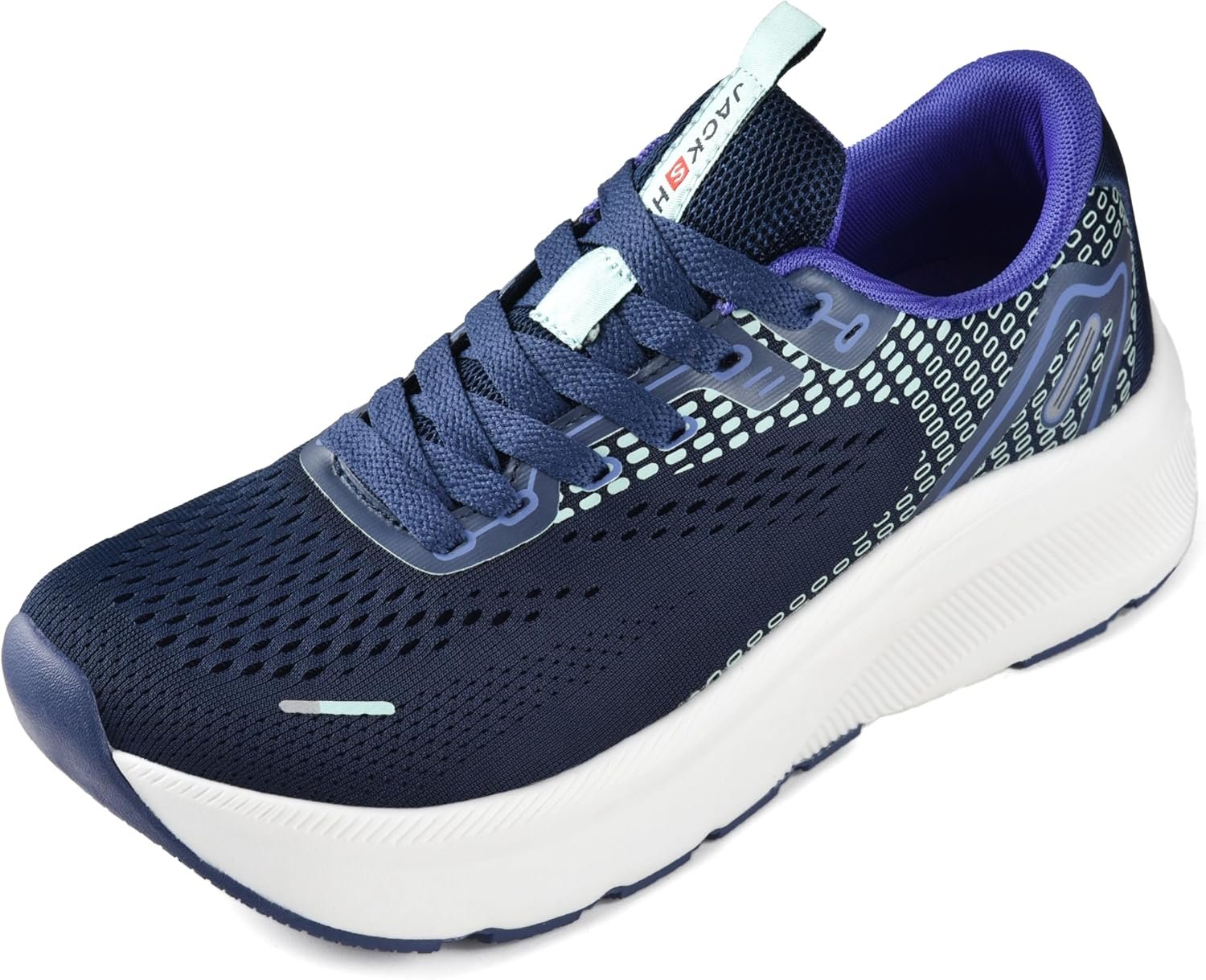 JACKSHIBO Wide Toe Box Shoes Women Arch Support Wide Sneakers for Running Walking Athletic Tennis Orthopedic Plantar Fasciitis Workout with Thick Cushion Zero Drop Sole Width Shoes