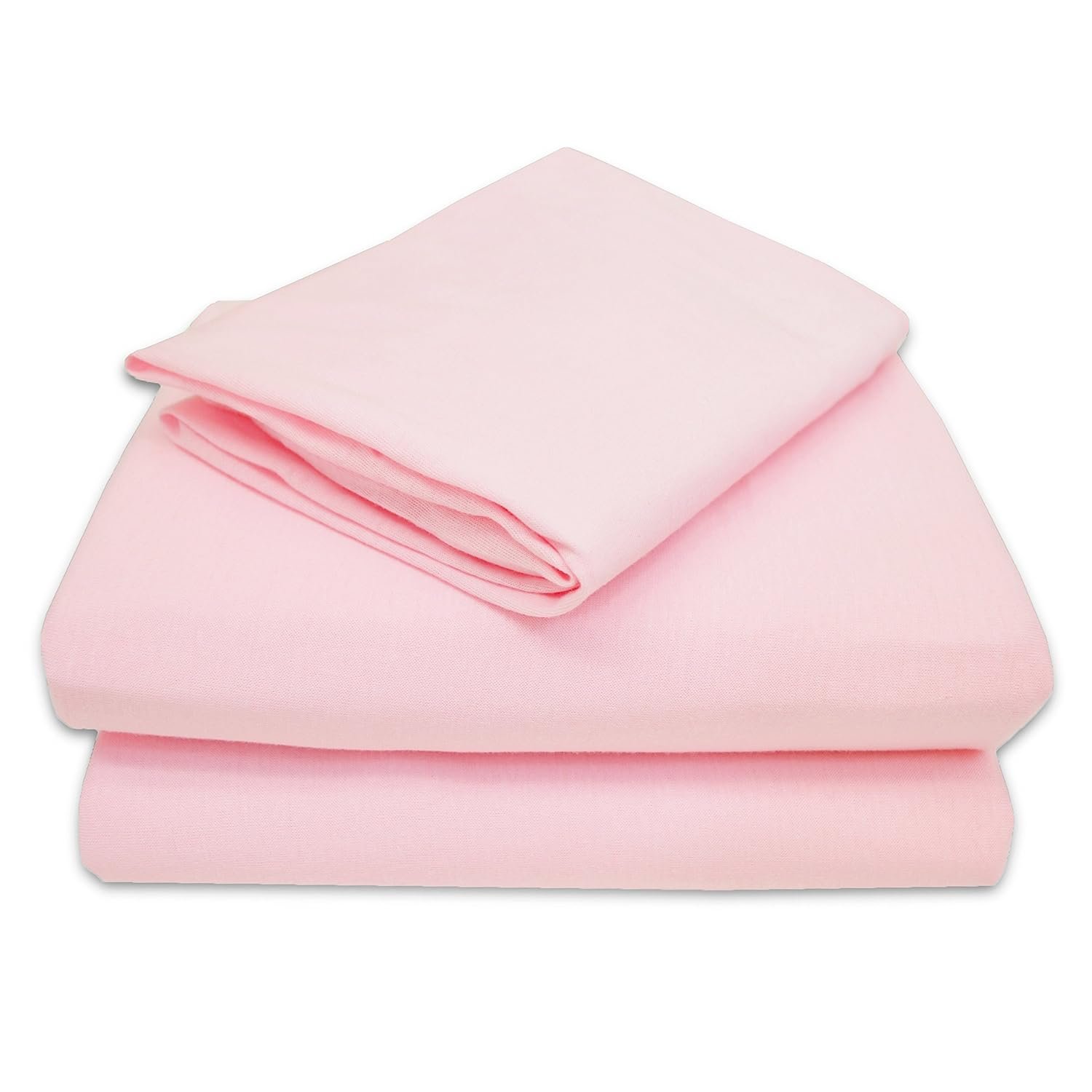 American Baby Company 28" x 52" 100% Natural Cotton Jersey Knit Toddler/Crib Sheet Set – 3-Piece Soft & Breathable Crib/Toddler Bedding Set, Pink, for Girls and Boys