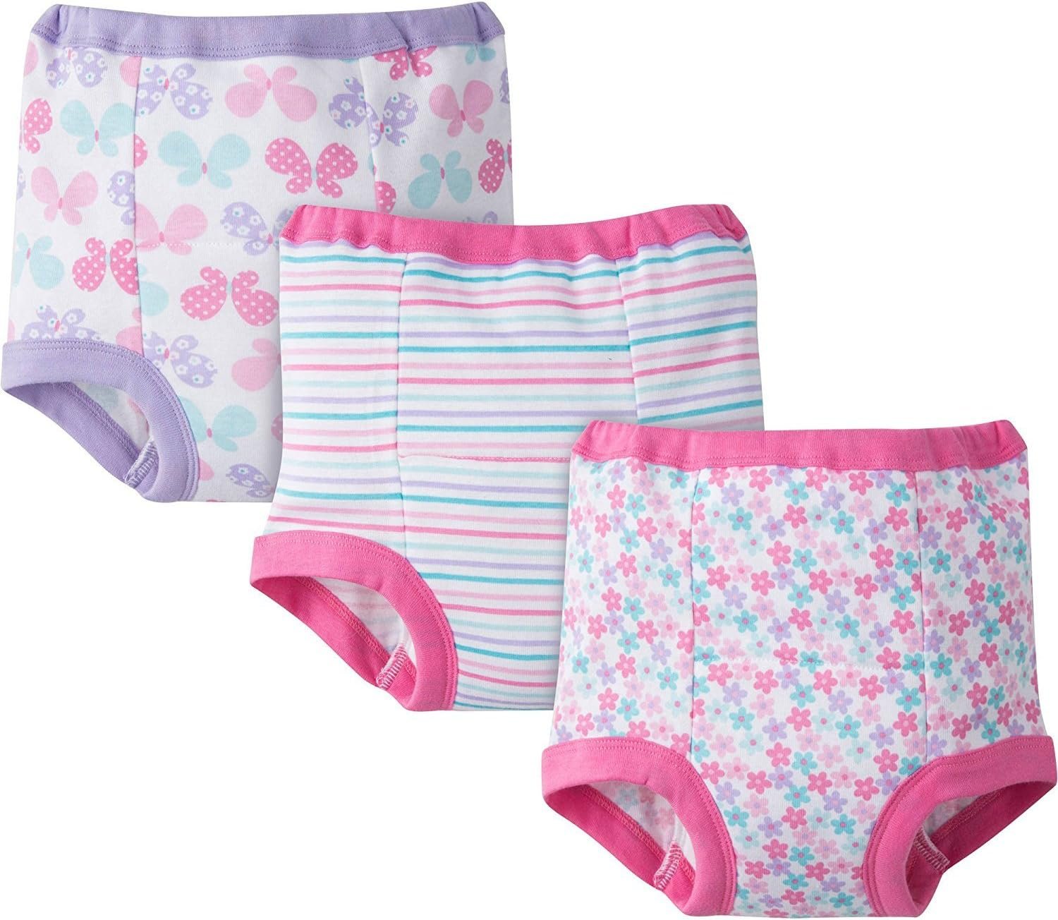 Gerber Little Girls' 3-Pack Training Pant - Hearts