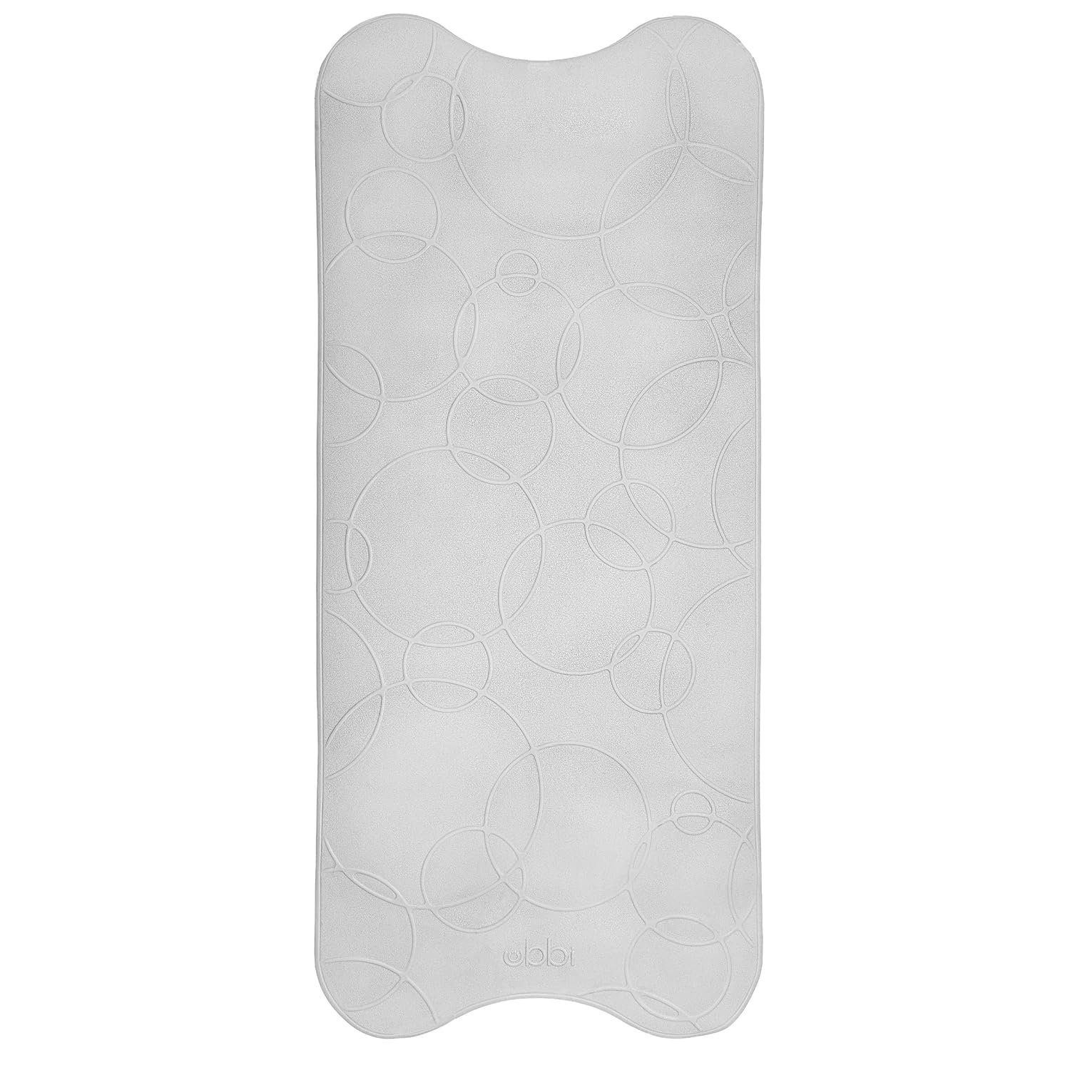 Ubbi Cushioned Non-Slip Bath Mat for Baby, Powerful Suction Cups, Baby Bathtub Time Essentials, Gray
