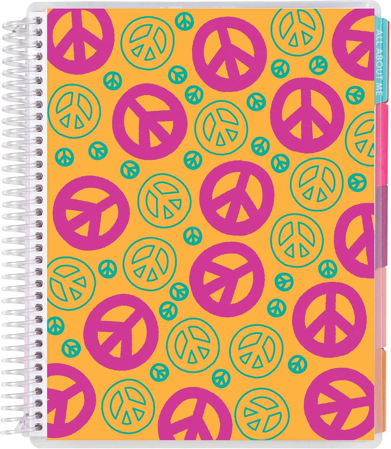 Erin Condren 7'' x 9'' Plastic Spiral Choose Peace Undated Kid's Planner - Calendars, Reading Logs, Stickers, and Creative Planner & Activity Book for Kids by Erin Condren