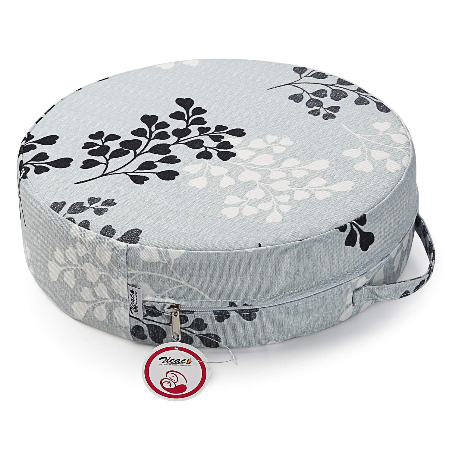 Zicac Kids' Anti-Slip Chair Booster Seat - High Chair Dining Seat Pad Dismountable Round Booster Seat Cushion (Dark Gray)