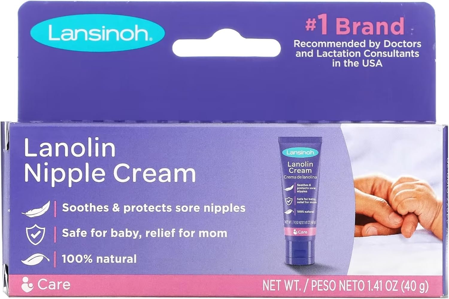 Lansinoh HPA Lanolin for Breastfeeding Mothers, 40 Grams, 1.41 Oz. (Pack of 3)